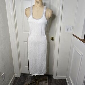Every off white tan sweater knit racer back‎ sleveless midi womens S